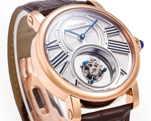 Cartier Rotonde Tourbillon Mysterieux 45mm White Dial Rose Gold - VIP Version