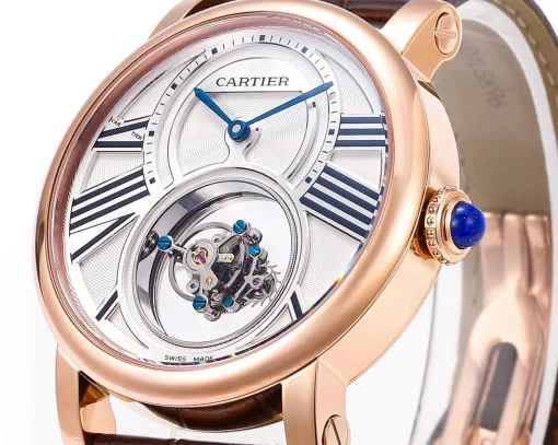 Cartier Rotonde Tourbillon Mysterieux 45mm White Dial Rose Gold - VIP Version