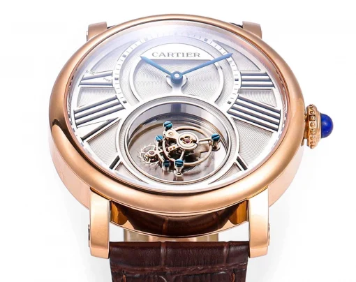Cartier Rotonde Tourbillon Mysterieux 45mm White Dial Rose Gold - VIP Version