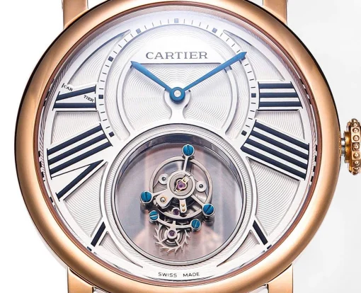 Cartier Rotonde Tourbillon Mysterieux 45mm White Dial Rose Gold - VIP Version
