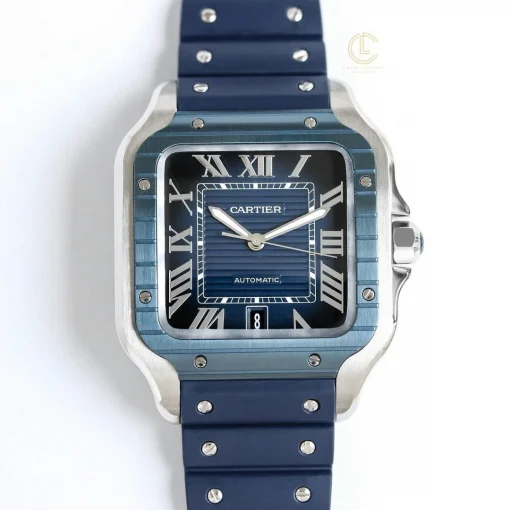 Cartier Santos de Cartier WSSA0048 39.8mm Blue Dial Ceramic 39.8mm Steel - VIP Version