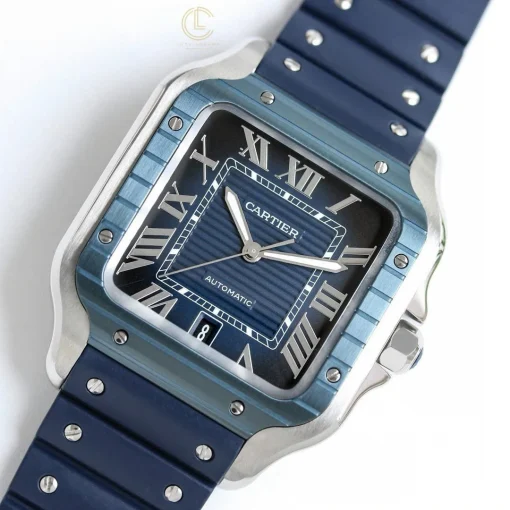 Cartier Santos de Cartier WSSA0048 39.8mm Blue Dial Ceramic 39.8mm Steel - VIP Version