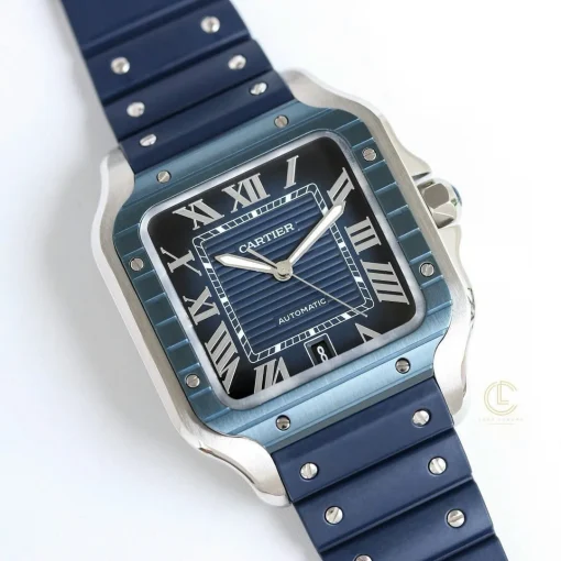 Cartier Santos de Cartier WSSA0048 39.8mm Blue Dial Ceramic 39.8mm Steel - VIP Version