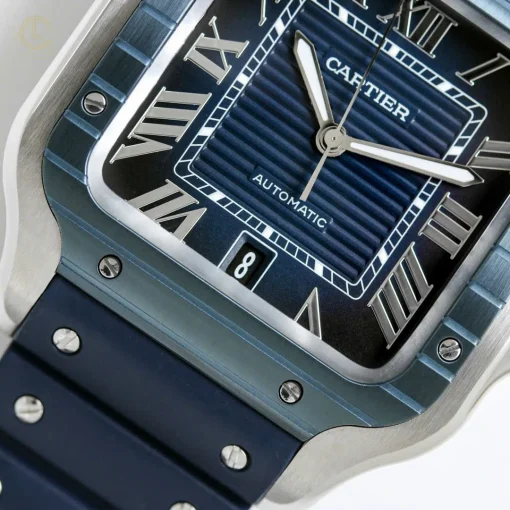 Cartier Santos de Cartier WSSA0048 39.8mm Blue Dial Ceramic 39.8mm Steel - VIP Version
