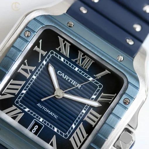 Cartier Santos de Cartier WSSA0048 39.8mm Blue Dial Ceramic 39.8mm Steel - VIP Version