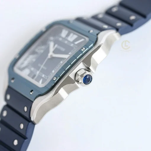 Cartier Santos de Cartier WSSA0048 39.8mm Blue Dial Ceramic 39.8mm Steel - VIP Version