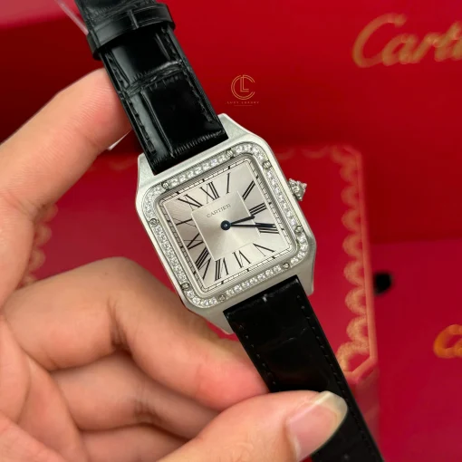 Cartier Santos – Dumont White Dial Benzel Swarovski 38mm x 27.5mm Steel - VIP Version