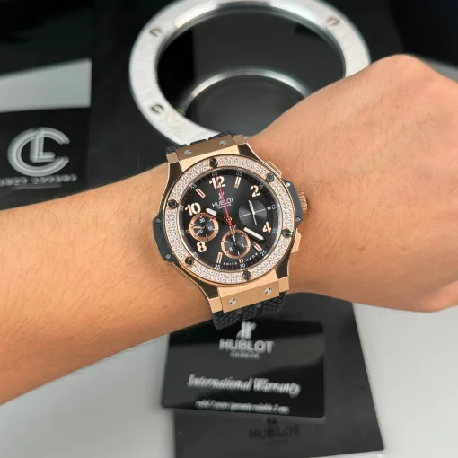 Hublot Big Bang Diamonds 44mm Black Dial Rose Gold ETA.7750 - VIP Version