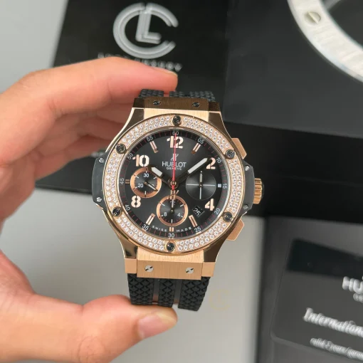 Hublot Big Bang Diamonds 44mm Black Dial Rose Gold ETA.7750 - VIP Version