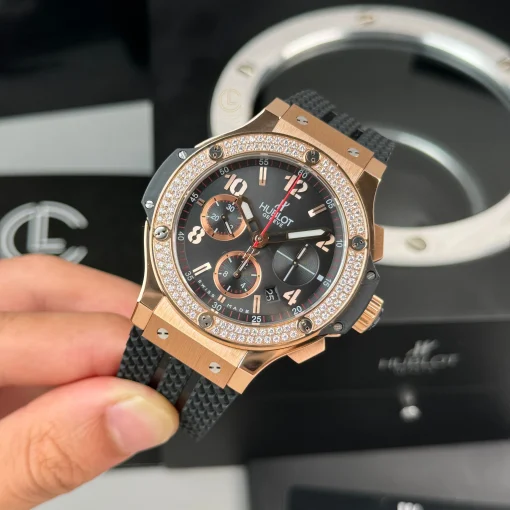 Hublot Big Bang Diamonds 44mm Black Dial Rose Gold ETA.7750 - VIP Version