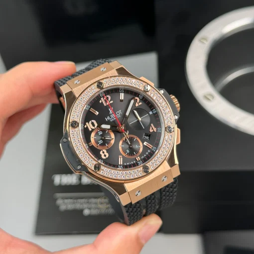 Hublot Big Bang Diamonds 44mm Black Dial Rose Gold ETA.7750 - VIP Version