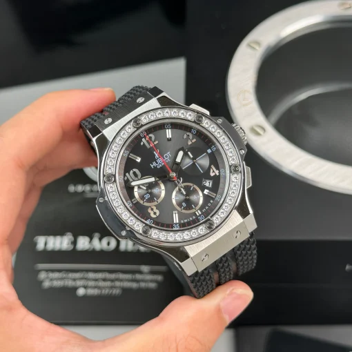 Hublot Big Bang Steel Diamonds 44mm Black Dial ETA.7750 - VIP Version