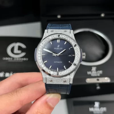 Hublot Classic Fusion Diamonds Moissanite Pave 42mm Blue Dial - VIP Version