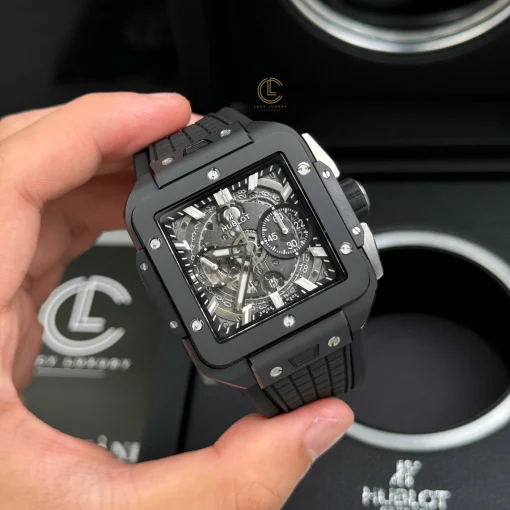 Hublot Square Bang Unico 821.CI.0170.RX 821CI0170RX 42mm Black Dial Ceramic - VIP Version