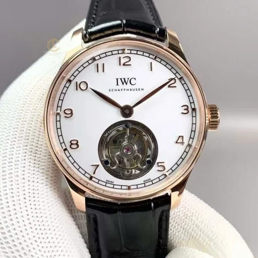 IWC Portugieser Tourbillon IW545801 42mm White Dial Rose Gold - VIP Version
