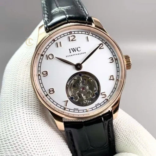 IWC Portugieser Tourbillon IW545801 42mm White Dial Rose Gold - VIP Version