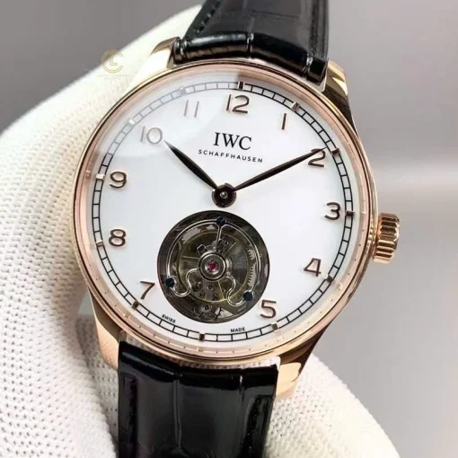 IWC Portugieser Tourbillon IW545801 42mm White Dial Rose Gold - VIP Version