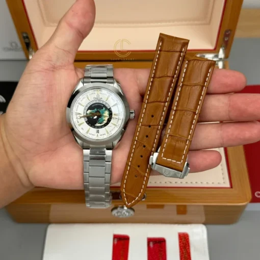 Omega Seamaster Aqua Terra Co‑Axial Master Chronometer Gmt Worldtimer 43mm White Dial Steel - VIP Version