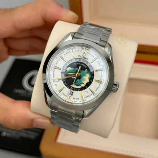 Omega Seamaster Aqua Terra Co‑Axial Master Chronometer Gmt Worldtimer 43mm White Dial Steel - VIP Version