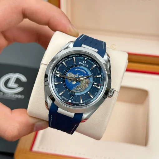 Omega Seamaster Aqua Terra Worldtimer 43mm Blue Dial - VIP Version