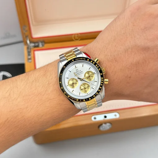 Omega Speedmaster Moonwatch Professional 310.20.42.50.02.001 42mm White Dial Demi Yellow Gold - VIP Version