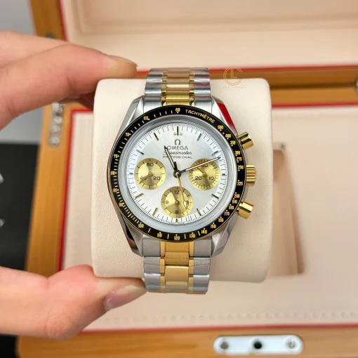 Omega Speedmaster Moonwatch Professional 310.20.42.50.02.001 42mm White Dial Demi Yellow Gold - VIP Version
