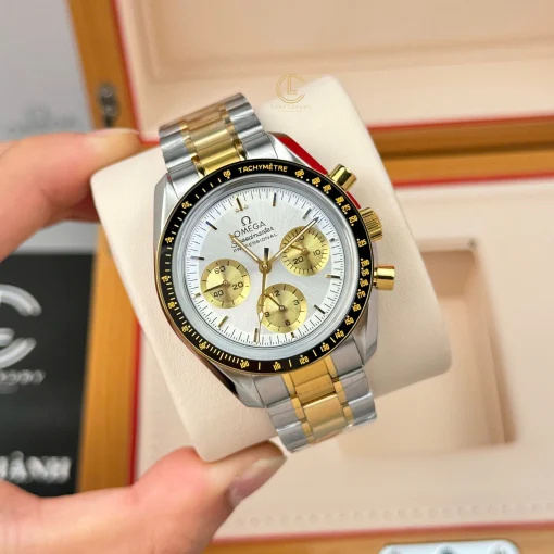 Omega Speedmaster Moonwatch Professional 310.20.42.50.02.001 42mm White Dial Demi Yellow Gold - VIP Version