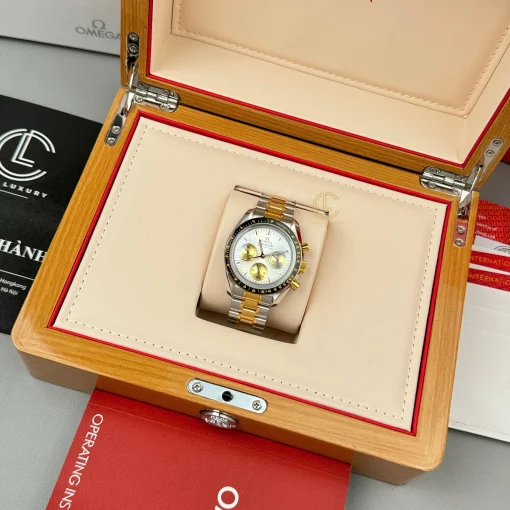 Omega Speedmaster Moonwatch Professional 310.20.42.50.02.001 42mm White Dial Demi Yellow Gold - VIP Version