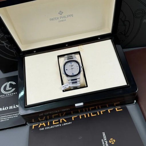 Patek Philippe Nautilus 5711/1A 40mm Demi Baugette Blue Full Moissanite HongKong – VIP Version - Experience perfection — at a surprisingly affordable cost, just for you