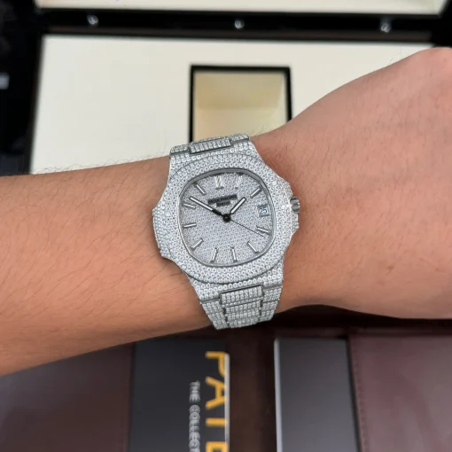 Patek Philippe Nautilus 5711 40mm Up Full 3000pcs Moissanite Pave - VIP Version