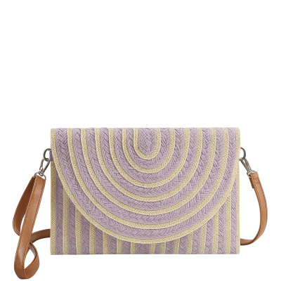 Women's Handmade Knitted Crossbody Bag – Artisan Woven Purse with Tassel Accent & Adjustable Strap