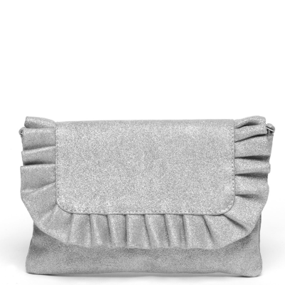 The Ruffle Clutch – A Pleated Shoulder Bag with Delicate Frill Details & Understated Romantic Charm